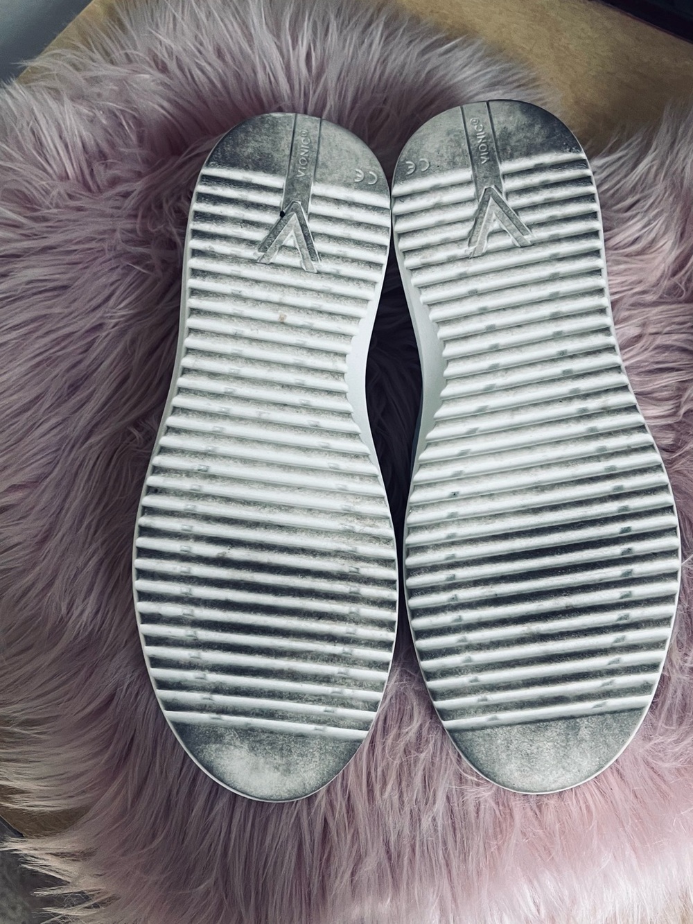 Vionic White Slip-On Mules with Silver Heel Accent - Picture 3 of 5